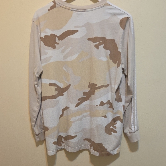 ADIDAS Beige Camouflage Long Sleeve Tee Size Large - Picture 3 of 11